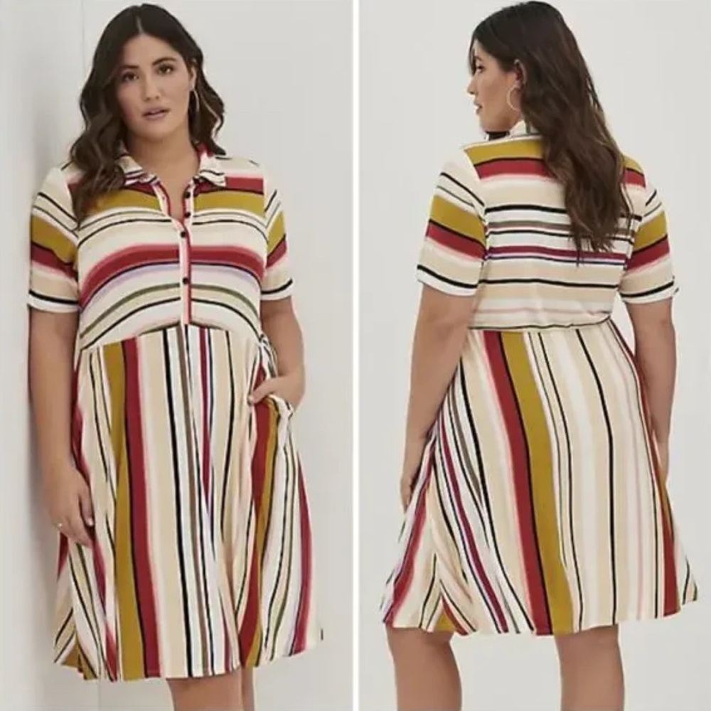 NWOT TORRID STRIPED SKATER DRESS